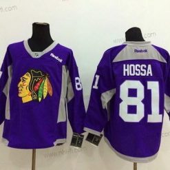 Chicago Blackhawks #81 Marian Hossa 2014 Training Violetti Paita – Miesten