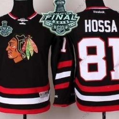 Chicago Blackhawks #81 Marian Hossa 2015 Stanley Cup 2014 Stadium Series Musta Paita – Nuoret