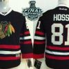 Chicago Blackhawks #81 Marian Hossa 2015 Stanley Cup Musta Paita – Nuoret