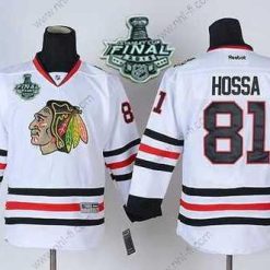 Chicago Blackhawks #81 Marian Hossa 2015 Stanley Cup Valkoinen Paita – Nuoret