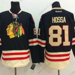 Chicago Blackhawks #81 Marian Hossa 2015 Talvi Klassinen Musta Paita – Miesten