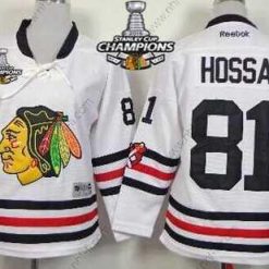 Chicago Blackhawks #81 Marian Hossa 2015 Talvi Klassinen Valkoinen Paita W/2015 Stanley Cup Champion Patch – Lasten