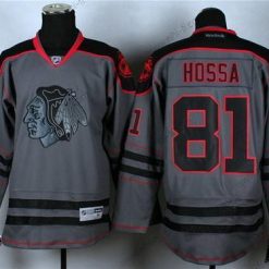 Chicago Blackhawks #81 Marian Hossa Charcoal Harmaa Paita – Miesten