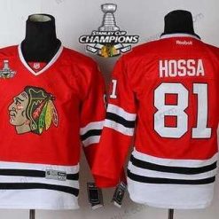 Chicago Blackhawks #81 Marian Hossa Punainen Paita W/2015 Stanley Cup Champion Patch – Lasten