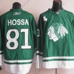 Chicago Blackhawks #81 Marian Hossa St. Patrick’S Day Vihreä Paita – Miesten