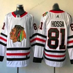 Chicago Blackhawks #81 Marian Hossa Valkoinen 2017-2018 Jääkiekko Ommeltu NHL Paita – Miesten