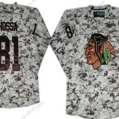 Chicago Blackhawks #81 Marian Hossa Valkoinen Maastokuvio Paita – Miesten