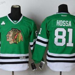 Chicago Blackhawks #81 Marian Hossa Vihreä Paita – Lasten