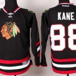 Chicago Blackhawks #88 Patrick Kane 2014 Stadium Series Musta Paita – Lasten