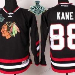 Chicago Blackhawks #88 Patrick Kane 2015 Stanley Cup 2014 Stadium Series Musta Paita – Nuoret