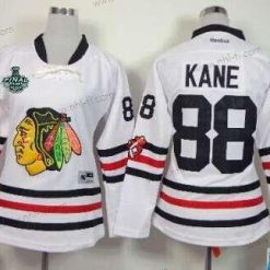 Chicago Blackhawks #88 Patrick Kane 2015 Stanley Cup 2015 Talvi Klassinen Valkoinen Paita – Naisten