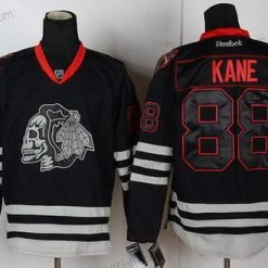 Chicago Blackhawks #88 Patrick Kane Musta Ice Skulls Paita – Miesten