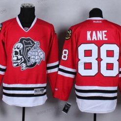 Chicago Blackhawks #88 Patrick Kane Punainen With Musta Skulls Paita – Miesten