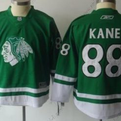 Chicago Blackhawks #88 Patrick Kane St. Patrick’S Day Vihreä Paita – Lasten