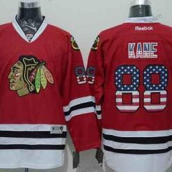 Chicago Blackhawks #88 Patrick Kane USA Flag Punainen Paita – Miesten