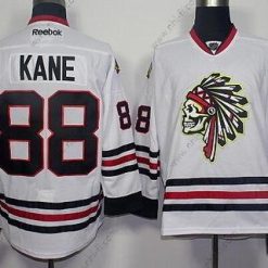 Chicago Blackhawks #88 Patrick Kane Valkoinen The Indians Skulls Paita – Miesten