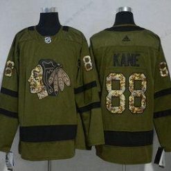 Chicago Blackhawks #88 Patrick Kane Vihreä Salute to Service 2017-2018 Jääkiekko Ommeltu NHL Paita – Miesten