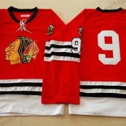 Chicago Blackhawks #9 Bobby Hull 1960-61 Punainen Vintage Paita – Miesten