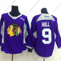 Chicago Blackhawks #9 Bobby Hull 2014 Training Violetti Paita – Miesten