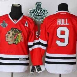 Chicago Blackhawks #9 Bobby Hull 2015 Stanley Cup Punainen Paita – Nuoret