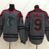 Chicago Blackhawks #9 Bobby Hull Charcoal Harmaa Paita – Miesten