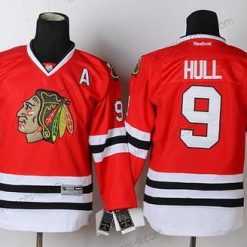 Chicago Blackhawks #9 Bobby Hull Punainen Paita – Lasten