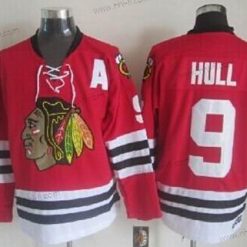 Chicago Blackhawks #9 Bobby Hull Punainen Retro CCM Paita – Miesten