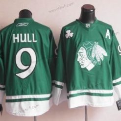 Chicago Blackhawks #9 Bobby Hull St. Patrick’S Day Vihreä Paita – Miesten