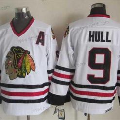 Chicago Blackhawks #9 Bobby Hull Valkoinen CCM Vintage Paita – Miesten