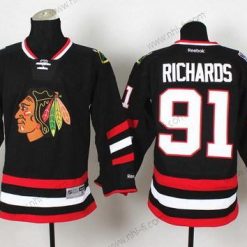 Chicago Blackhawks #91 Brad Richards 2014 Stadium Series Musta Paita – Miesten