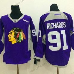 Chicago Blackhawks #91 Brad Richards 2014 Training Violetti Paita – Miesten