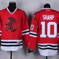 Chicago Blackhawks Punainen #10 Patrick Sharp With Skulls Paita – Miesten