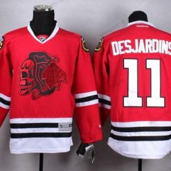 Chicago Blackhawks Punainen #11 Andrew Desjardins With Skulls Paita – Miesten