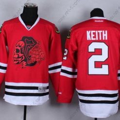 Chicago Blackhawks Punainen #2 Duncan Keith With Skulls Paita – Miesten