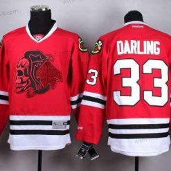 Chicago Blackhawks Punainen #33 Scott Darling With Skulls Paita – Miesten