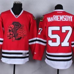 Chicago Blackhawks Punainen #57 Trevor Van Riemsdyk With Skulls Paita – Miesten