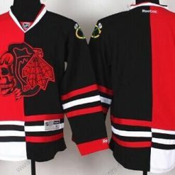 Chicago Blackhawks Tyhjä Punainen/Musta Two Tone With Punainen Skulls Paita – Miesten