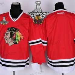 Chicago Blackhawks Tyhjä Punainen Paita W/2015 Stanley Cup Champion Patch – Lasten