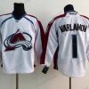 Colorado Avalanche #1 Semyon Varlamov Valkoinen Paita – Miesten