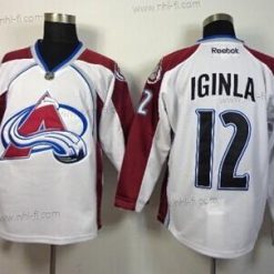 Colorado Avalanche #12 Jarome Iginla Valkoinen Paita – Miesten