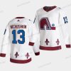 Colorado Avalanche #13 Valeri Nichushkin 2020-21 Valkoinen Käänteinen Retro Ommeltu Paita – Miesten