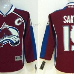 Colorado Avalanche #19 Joe Sakic Punainen Paita – Lasten