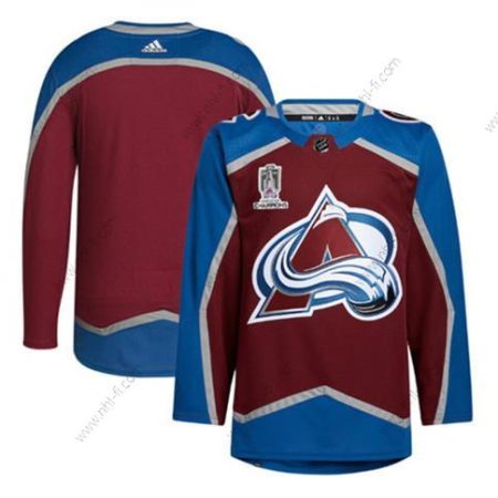 Colorado Avalanche 2022 Tyhjä Punainen Sininen Stanley Cup Champions Patch Ommeltu Paita – Miesten