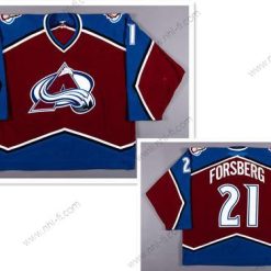 Colorado Avalanche #21 Peter Forsberg Punainen Paita – Miesten