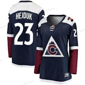 Colorado Avalanche #23 Milan Hejduk Fanatics Branded Breakaway Vaihtopaita Laivastonsininen Paita – Naisten