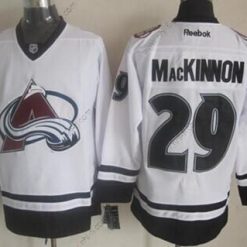 Colorado Avalanche #29 Nathan Mackinnon 2014 Valkoinen Paita – Miesten