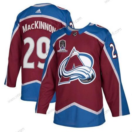 Colorado Avalanche #29 Nathan Mackinnon 2022 Punainen Sininen Stanley Cup Champions Patch Ommeltu Paita – Miesten