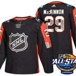 Colorado Avalanche #29 Nathan Mackinnon Musta 2018 NHL All-Star Ommeltu Jääkiekko Paita – Miesten