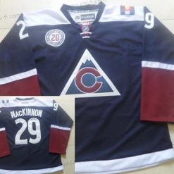 Colorado Avalanche #29 Nathan Mackinnon Reebok Laivastonsininen Sininen 20Th Vaihtopaita Premier Paita – Miesten