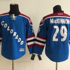 Colorado Avalanche #29 Nathan Mackinnon Sininen Vieras Paita – Lasten